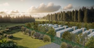 CGI image of a battery storage site